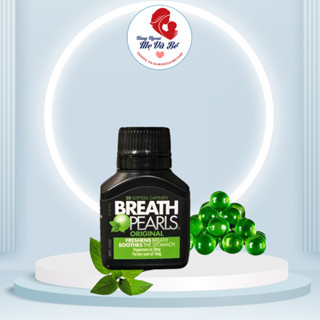 Viên ngậm thơm miệng Breath Pearls Healthy Care Úc hỗ trọ thơm miệng hộp 50 viên