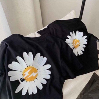 ÁO THUN UNISEX COTTON BASIC HOA CÚC LOGO TO NHIỀU MÀU