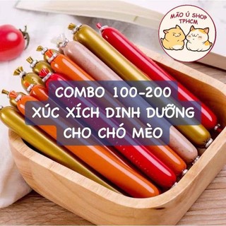 [COMBO 100 - 200 QUE] XÚC XÍCH DINH DƯỠNG CHO CHÓ MÈO