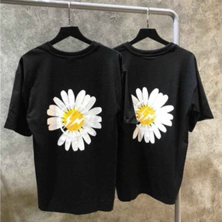 ÁO THUN UNISEX COTTON BASIC HOA CÚC LOGO TO NHIỀU MÀU