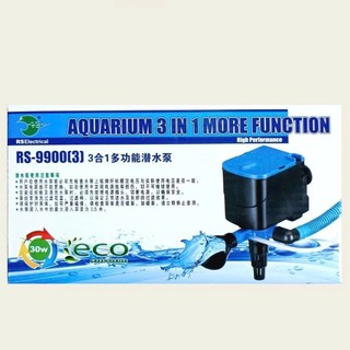 Máy bơm bể cá rs-9900 hoặc máy bơm bể cá rs-2680f: công suất 30w, với 3 chức năng: bơm + lọc + sục khí, siêu im lặng