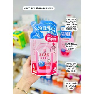 COMBO NƯỚC RỬA BÌNH ARAU BABY 1 CHAI 500ML + 1 TÚI 450ml