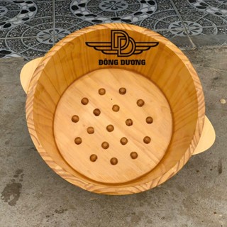 Chậu gỗ ngâm chân có hạt massage giữ nhiệt tốt, thoải mái cho người dùng