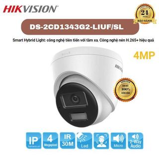  Camera IP 4MP bán cầu HIKVISION DS-2CD1343G2-LIUF & DS-2CD1343G2-LIUF SL 4MP - Hàng chính hãng 