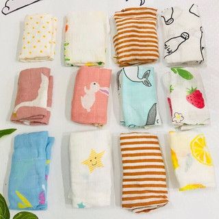 Set 3 khăn sữa sợi tre Muslin Tree xuất Nhật