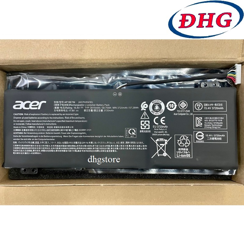 Pin laptop Acer Nitro 5, AN517-52, AN515-55