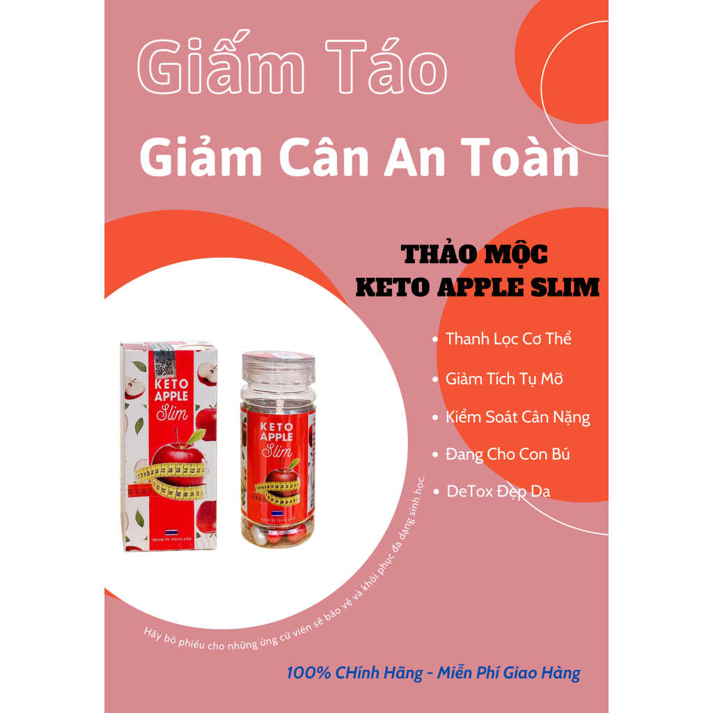 Giảm Cân Keto Apple Slim (chính hãng)