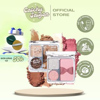 [XIXI] Bảng Phấn Mắt XIXI 3in1 Má hồng kèm highlight Melody lấp lánh Billie Diary Eye Shadow [D517]