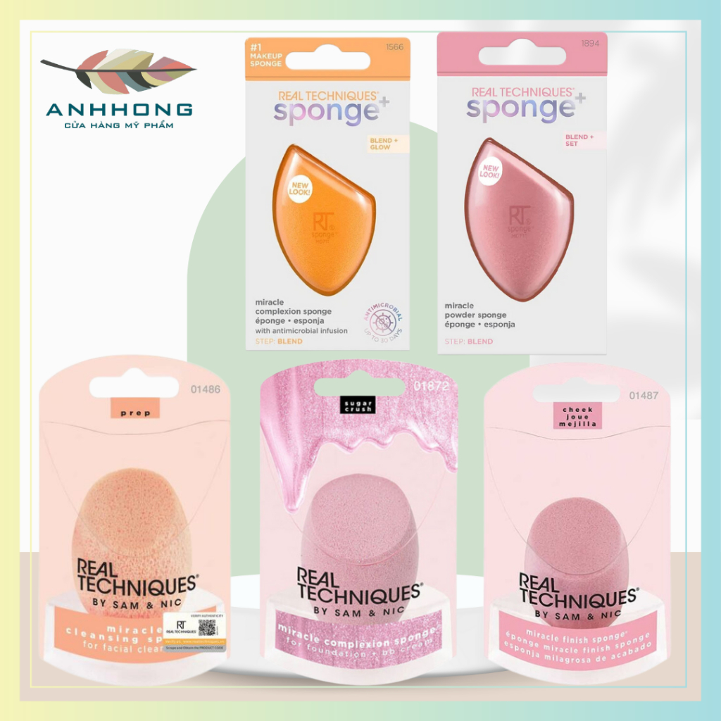Mút tán nền Real Techniques Miracle Complexion Sponge