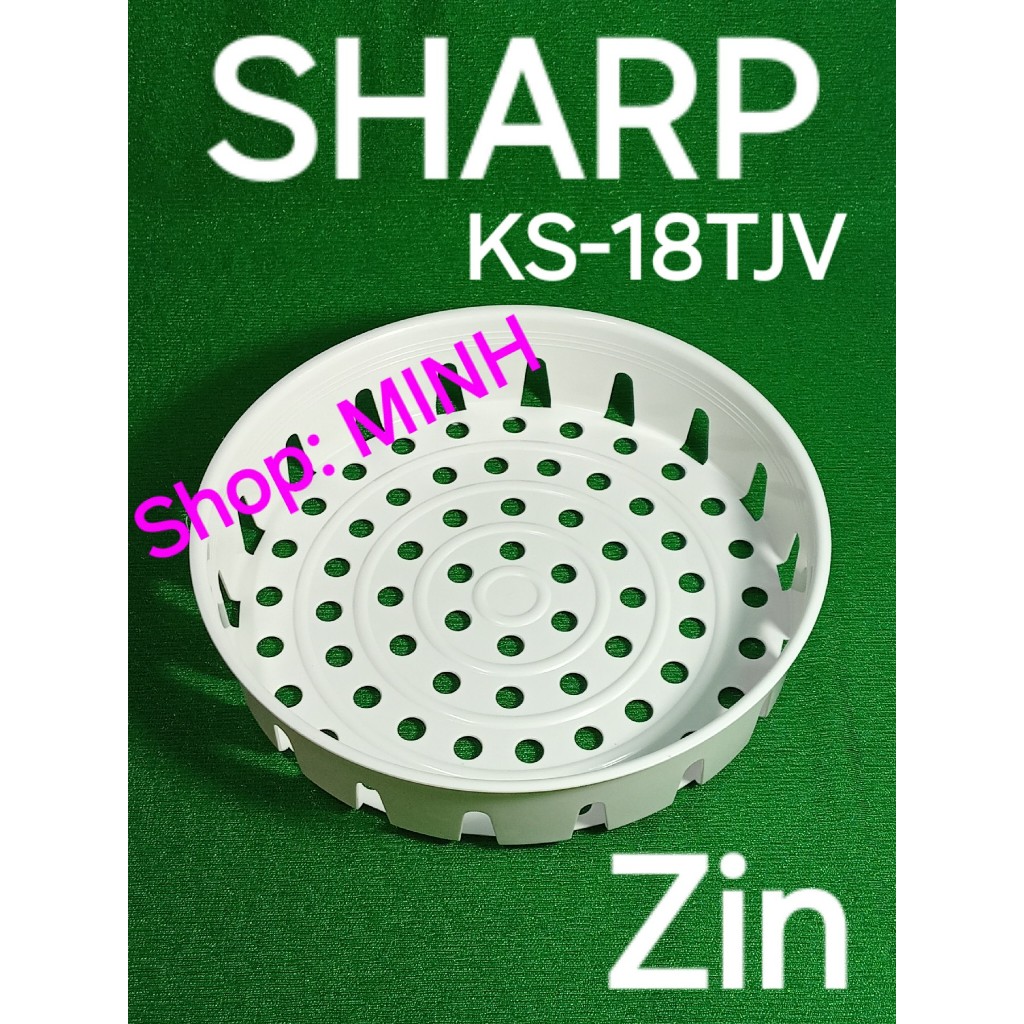Xửng hấp nồi cơm điện Sharp KS-18TJV nắp gài zin theo máy – khay hấp thức ăn, xửng nhựa nồi cơm điện