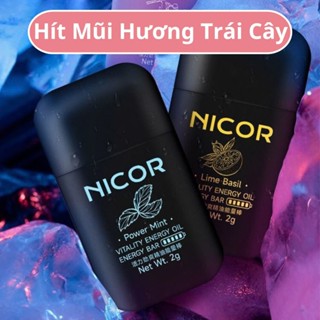 Ống Hít Mũi NICOR 2 Đầu Hương Trái Cây, Ống Hút Thông Mũi Bạc Hà Giảm Nghẹt Mũi Nhanh Chóng, Thông Mũi & Dễ Thở