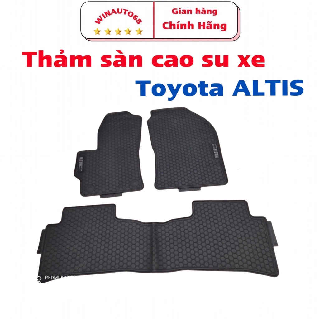 Thảm trải sàn, lót sàn cao su xe Toyota Corolla Altis 2010 ,2021, 2022, 2023,2024  -Hàng cao su đúc 