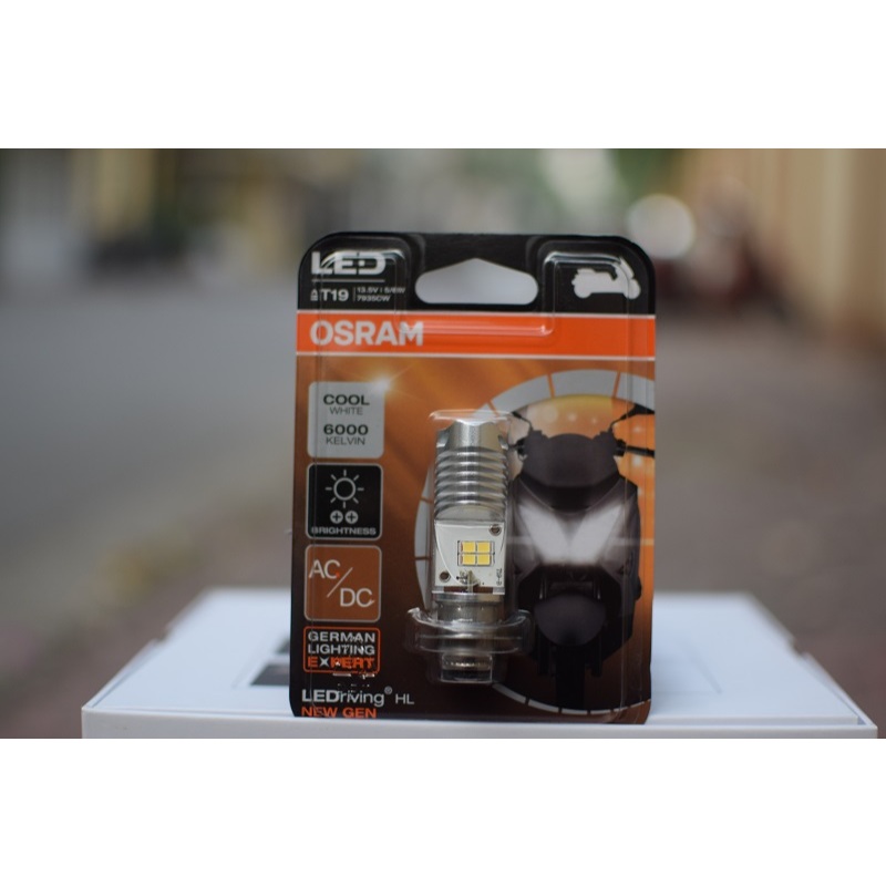 [LEDT2 ISOP] Đèn pha LED Osram Moto chân HS1 và M5 (T19) [Số lượng: 1 cái] [Bảo hành 1 năm]