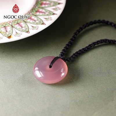 Đồng điếu chalcedony tím than 25mm - Ngọc Quý