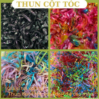 Túi Thun cột tóc co giãn màu đen, nhiều màu 200g ( sợi trung )