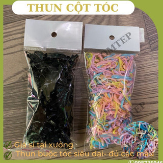 Túi Thun cột tóc co giãn màu đen, nhiều màu 200g ( sợi trung )