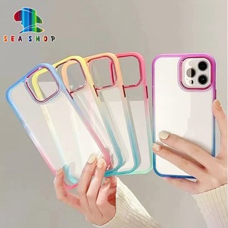Ốp lưng iPhone XS, 11, 12, 13 Pro Max-Thiết kế cạnh dày bảo vệ camera -Chống sốc cao cấp - Lưng trong suốt, Không vàng ố