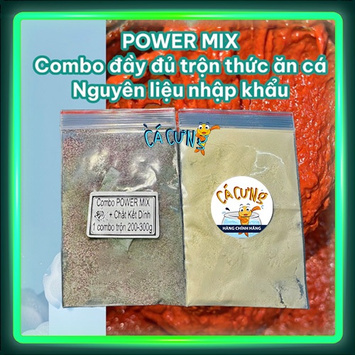 Combo Power Mix - Combo Trộn Tôm, Tim Bò, thức ăn cho cá cảnh (Hàng Loại 1)