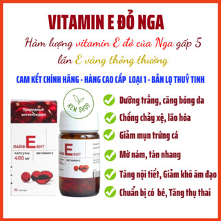 [CAM KẾT CHÍNH HÃNG] Vitamin E đỏ, viên uống đẹp da vitamin E đỏ Nga, hàm lượng 270mg và 400mg làm đẹp, hỗ trợ nội tiết