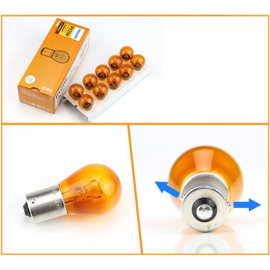 [LEDT2 ISOP] Đèn Halogen Philips lắp Xi nhan chân S25 PY21, T20 WY21, T15 WY16  [Số lượng: 1 cái]