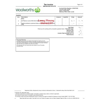 (Hàng air, đủ bill) SỮA A2 PLATINUM 900G ÚC date 2026