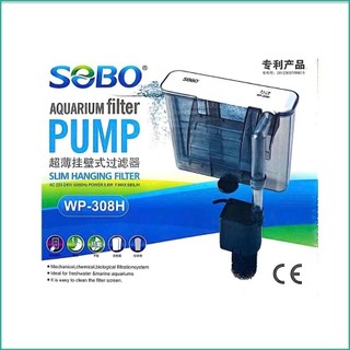 Lọc treo dạng mỏng sobo wp 408h, 6.8w, phù hợp cho bể cá cảnh dưới 80 lít, chiều dài bể từ 40-60cm