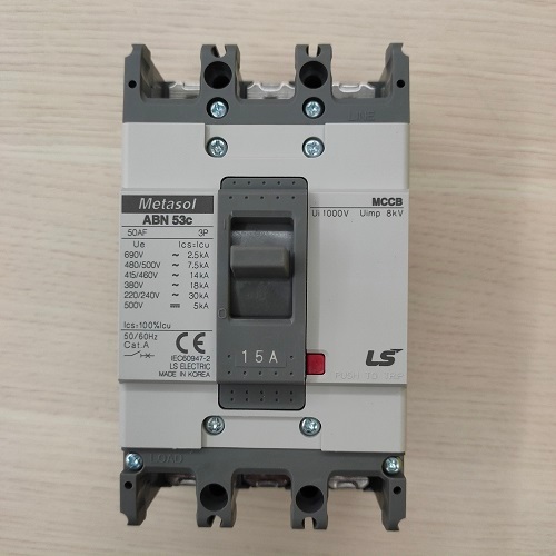 MCCB Aptomat LS ABN53C-15A 20A 30A 40A 50A loại 3 pha khối 18kA