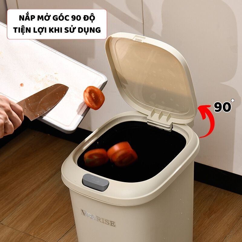 Thùng Đựng Rác Đạp Chân 20, 30L, Thùng Rác Có Nắp Đậy Chống Mùi, Thùng Đựng Rác Sang Trọng TR021 | BigBuy360 - bigbuy360.vn
