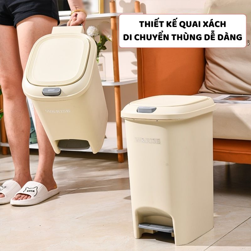 Thùng Đựng Rác Đạp Chân 20, 30L, Thùng Rác Có Nắp Đậy Chống Mùi, Thùng Đựng Rác Sang Trọng TR021 | BigBuy360 - bigbuy360.vn