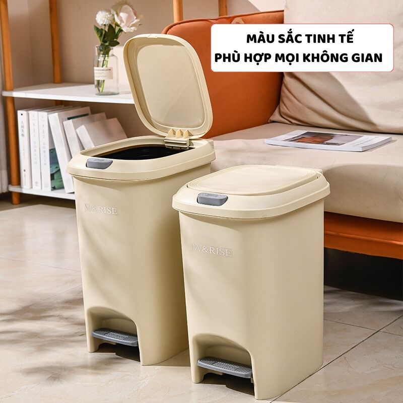 Thùng Đựng Rác Đạp Chân 20, 30L, Thùng Rác Có Nắp Đậy Chống Mùi, Thùng Đựng Rác Sang Trọng TR021 | BigBuy360 - bigbuy360.vn