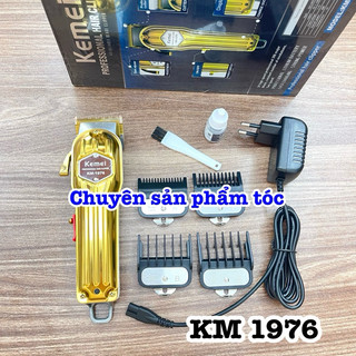 ✅KEMEI Tông Đơ Cắt Tóc Cao Cấp KM 1976 Pin Li-ion 2500mAh Công Suất 10W Lưỡi Thép Cacbon Sắc Bén Thời Gian Sử Dụng 5 Giờ