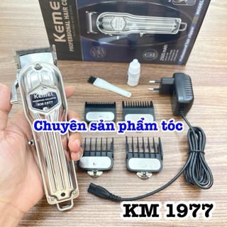 ✅KEMEI Tông Đơ Cắt Tóc Cao Cấp KM 1976 Pin Li-ion 2500mAh Công Suất 10W Lưỡi Thép Cacbon Sắc Bén Thời Gian Sử Dụng 5 Giờ