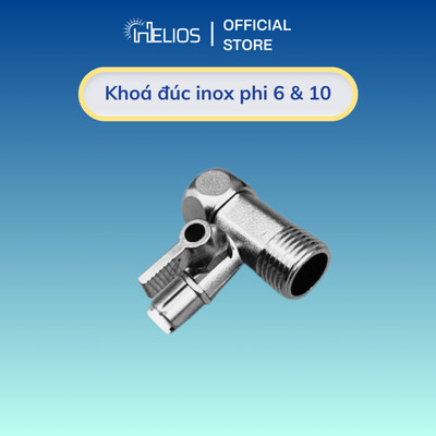 Khóa Chia Nước Inox Đúc Phi 6, Phi 10 Ren 21 - Van Cấp Nước Inox Cho Máy Lọc Nước RO