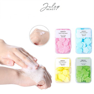 Hộp Xà Phòng Giấy Rửa Tay Hình Bông Hoa Nhỏ Dễ Thương Dùng Một Lần Tiện Lợi, Nhỏ Gọn - JULEP BEAUTY