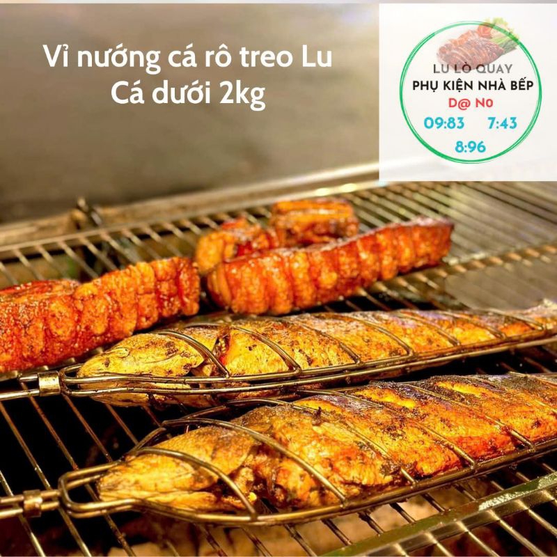 Vỉ cá rô phi treo lu quay