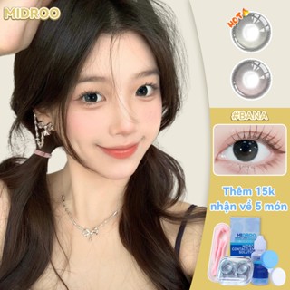 Midroo Lens 1 Cặp (2 chiếc) Bana Hồng Dòng kính áp tròng kính 0-8 Độ 14.2mm Sử dụng trong 1 năm