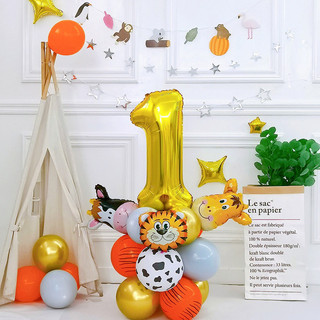 Bóng Số Màu Vàng Đại 32inch/70CM trang trí sinh nhật, kỷ niệm, party