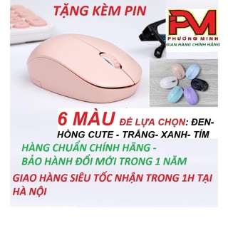 Chuột Không Dây Màu Hồng / Đen/ Xám/ Xanh ngọc Forter V182/ V5.0/ V6.0 / V1.0 - Hàng Chính Hãng