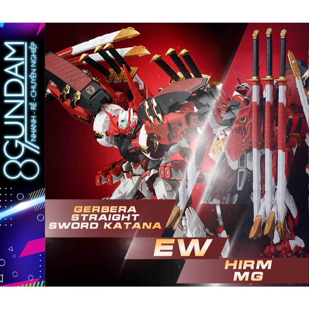 [CÓ SẴN] Mô Hình Lắp Ráp Phụ Kiện Set 4 Katana cho HiRM/MG Astray Red/Blue/Noir