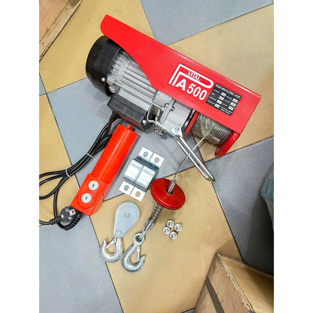 máy tời điện 500kg - cáp 30m