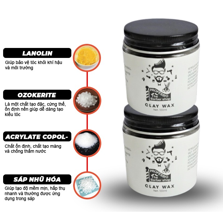 [CHÍNH HÃNG]_[SÁP VUỐT TÓC CLAY WAX PROFESSIO]