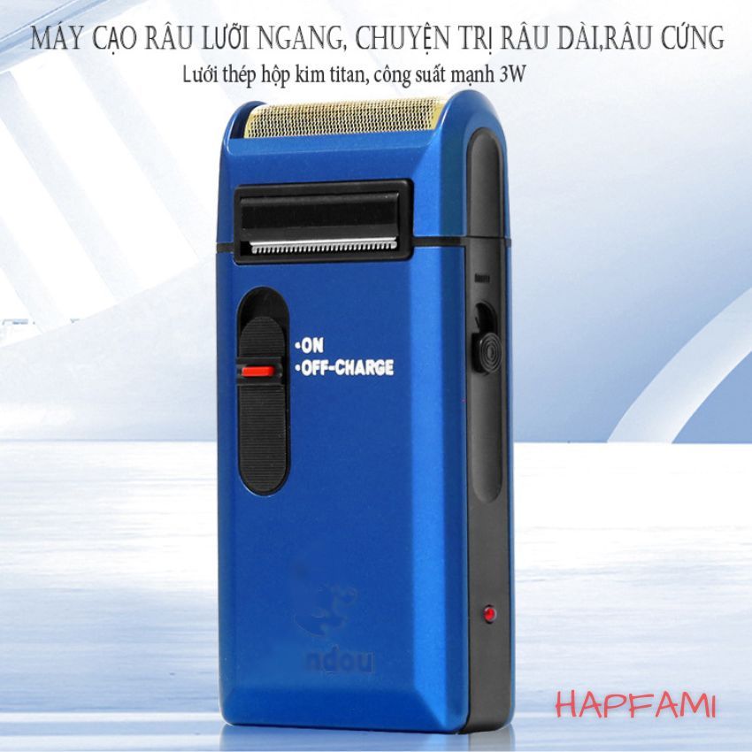 Máy cạo râu nam,máy cạo râu SC 312 lưỡi ngang mẫu màu xanh cao cấp, công suất 3W cổng sạc TPYE C tiện lợi-hapfami