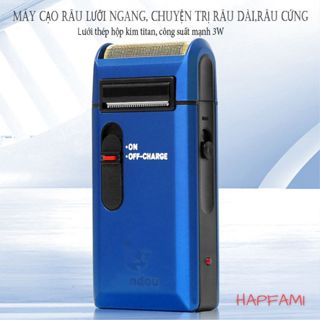 Máy cạo râu nam,máy cạo râu SC 312 lưỡi ngang mẫu màu xanh cao cấp, công suất 3W cổng sạc TPYE C tiện lợi-hapfami