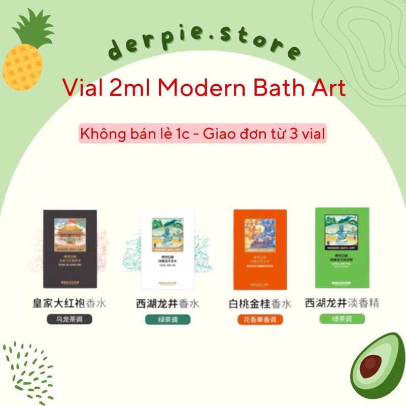 [ VIAL 2ML ] Nước hoa unisex Modern Bath Art Royal Da Hong Pao - Long Jing Tea - Peach Osmanthus : m