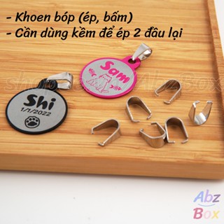 Khoen bấm (1 cái), móc treo thẻ tên thú cưng
