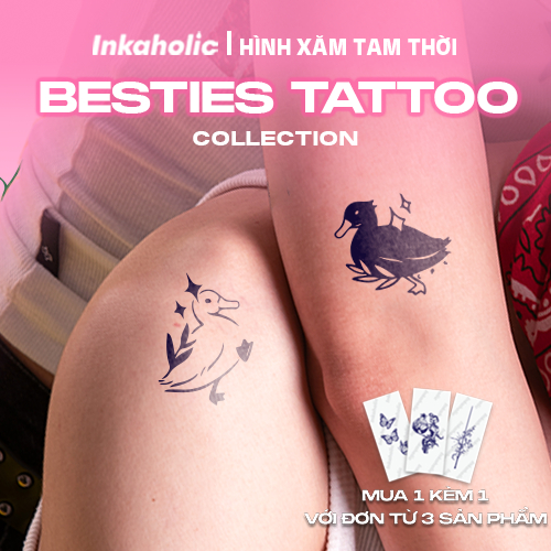 Hình xăm dán tạm thời 15 ngày Inkaholic - xăm giả đẹp & ngầu y xăm thật, chống nước 100