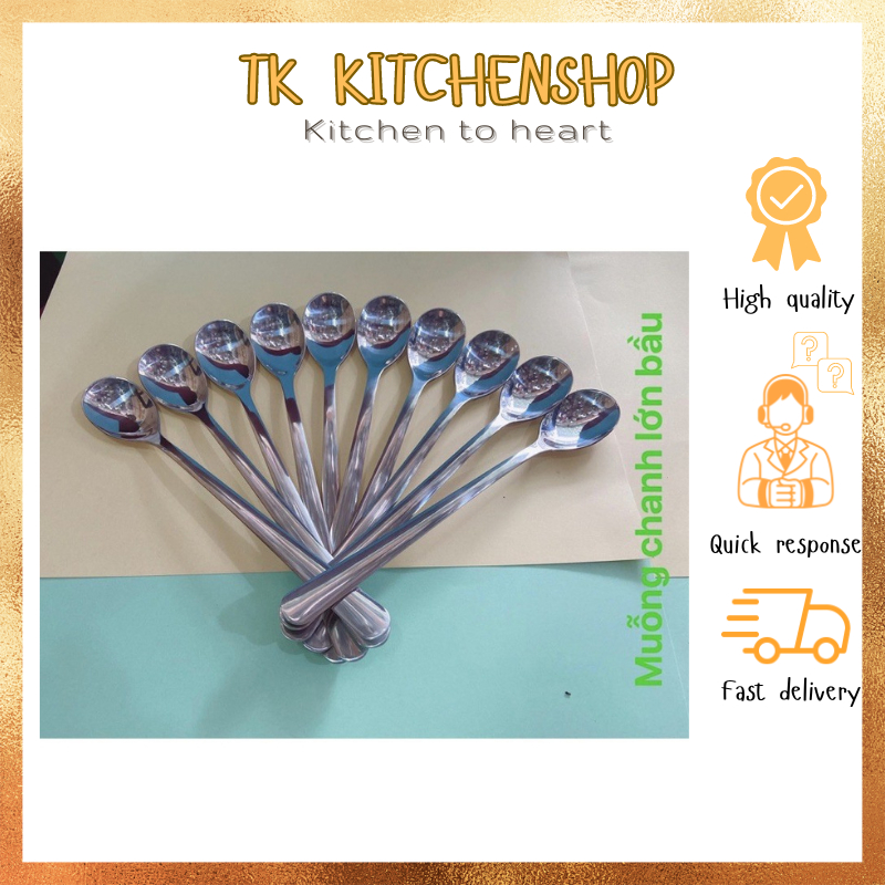 Thìa inox sinh tố ( Combo 10 chiếc)