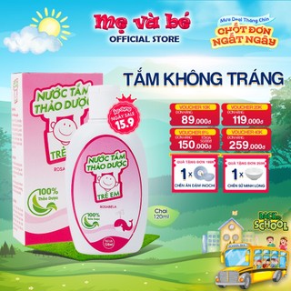 Nước tắm thảo dược cho bé Rosabela ngừa rôm sảy, hăm da, mẩn ngứa (dung tích 120ml)