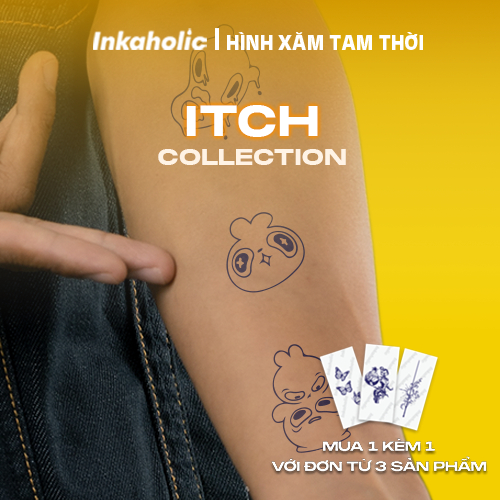 Inkaholic hình xăm dán 15 ngày, chống nước, chất liệu 100% từ tự nhiên