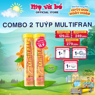 Viên sủi bổ sung Vitamin C 500mg, hỗ trợ giúp tăng cường sức khỏe, nâng cao sức đề kháng, mùi vị cam dễ uống (20 viên)
